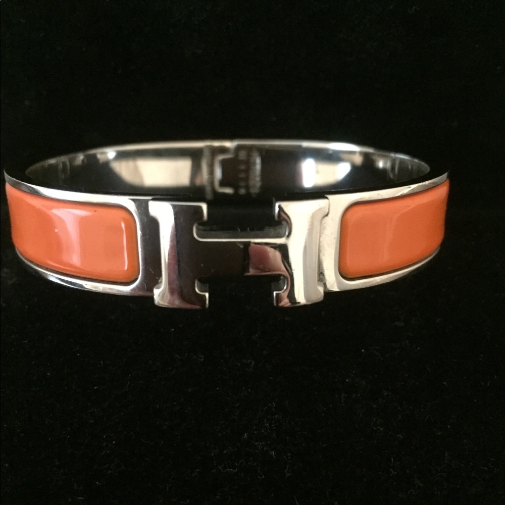 HERMES Enamel Narrow Clic Clac H Bracelet GM